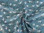 Preview: Baumwolljersey Sweet Hase mit Igel auf Dusty Blue